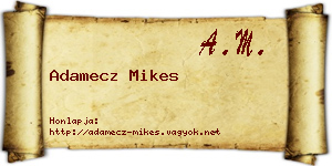 Adamecz Mikes névjegykártya